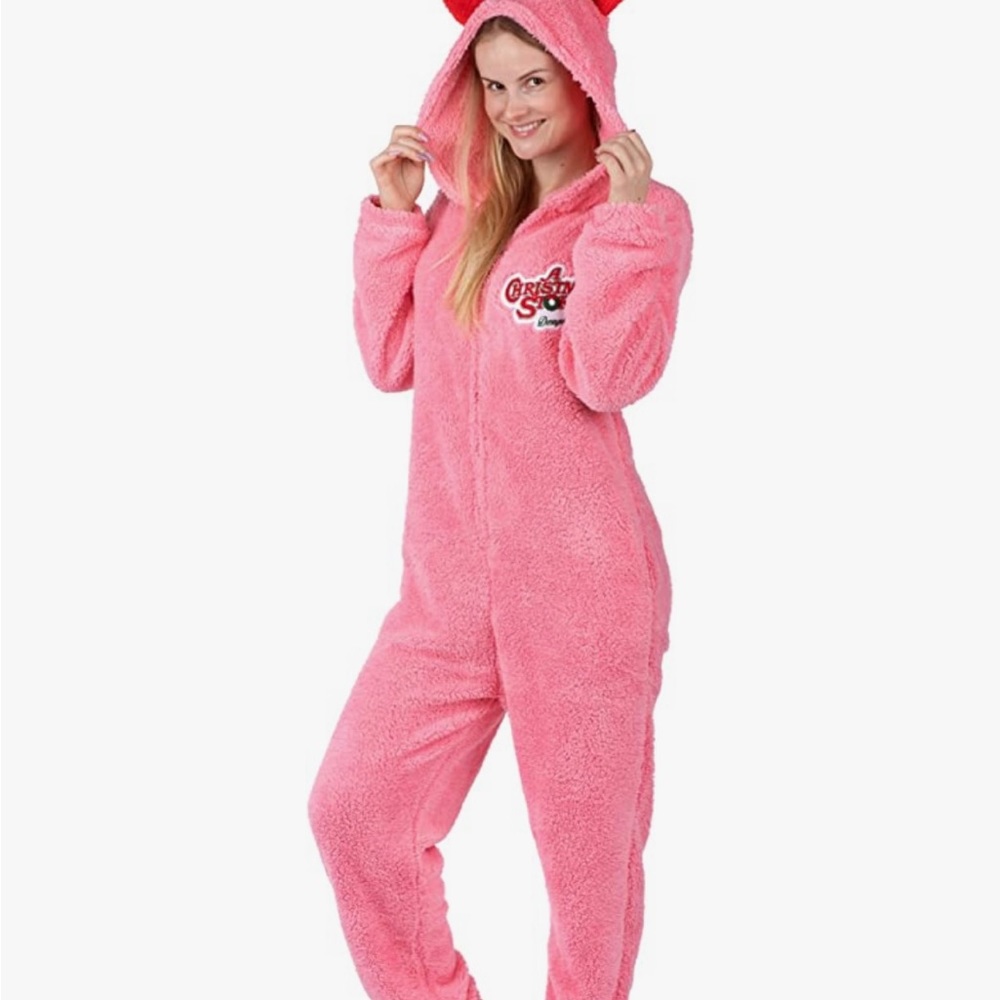 Christmas StoryAdult pink Bunny suit